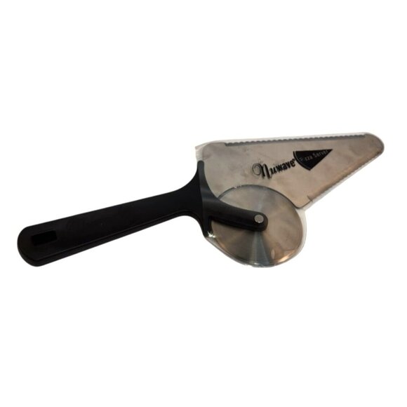 NuWave Pizza Server & Cutter Combo Durable Stainless Steel Blade Black Handle - Picture 1 of 8